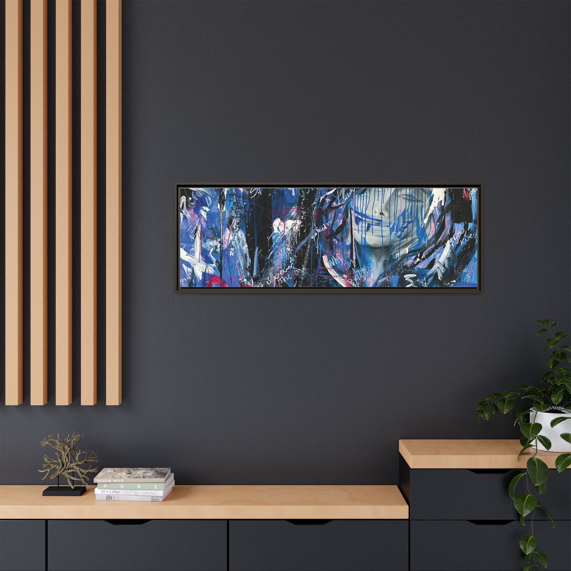 "Speak" — Abstract Canvas Wall Art, Framed Print