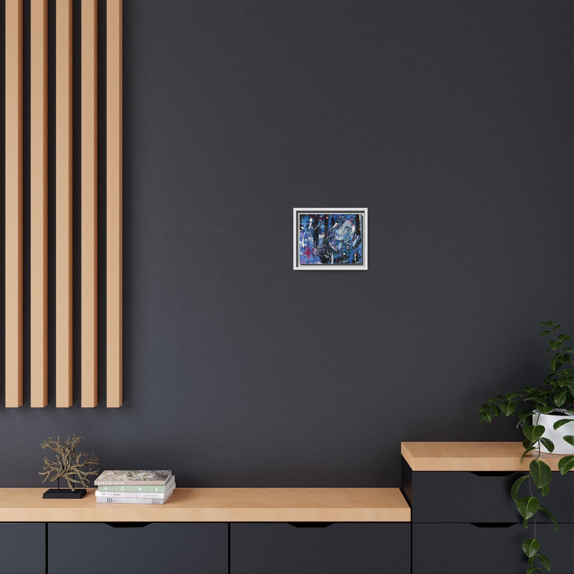 "Speak" — Abstract Canvas Wall Art, Framed Print