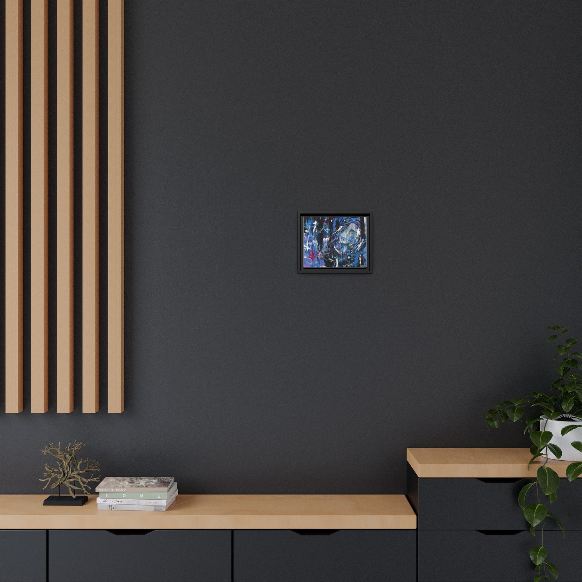 "Speak" — Abstract Canvas Wall Art, Framed Print
