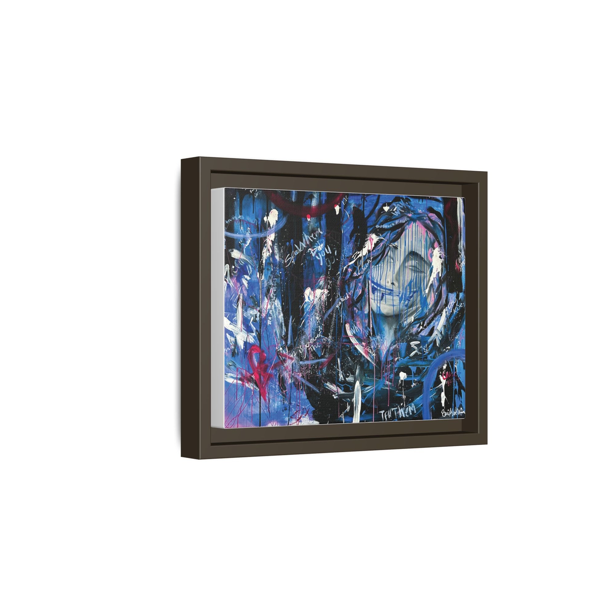 "Speak" — Abstract Canvas Wall Art, Framed Print