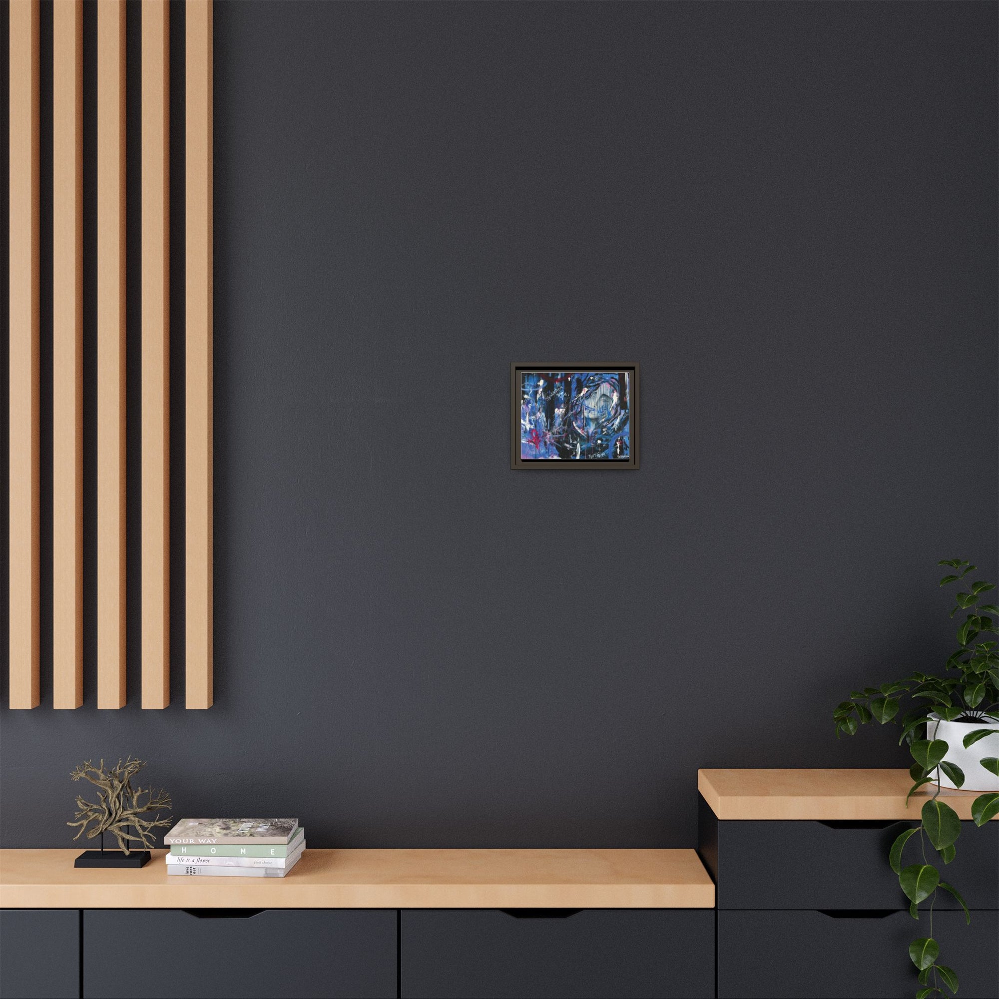 "Speak" — Abstract Canvas Wall Art, Framed Print
