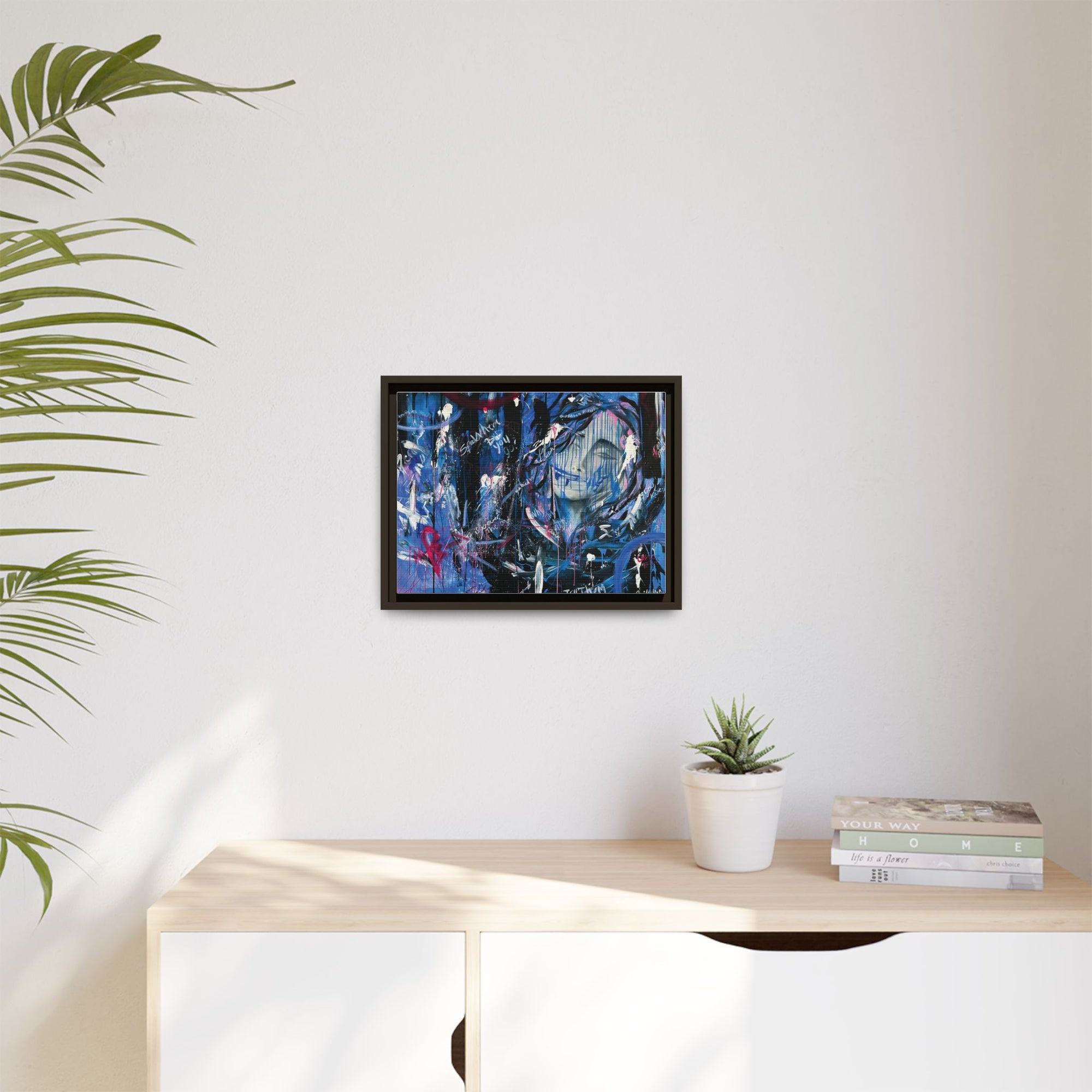 "Speak" — Abstract Canvas Wall Art, Framed Print