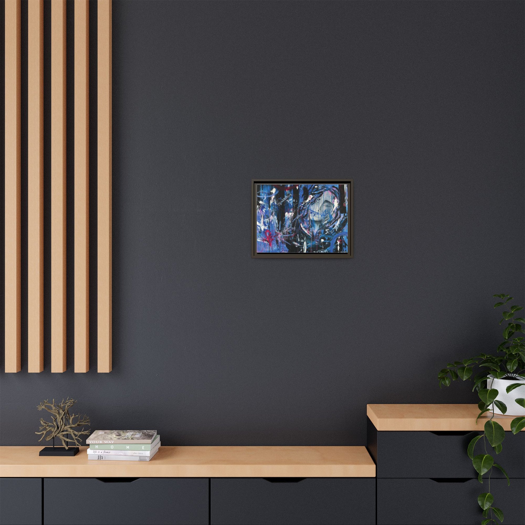 "Speak" — Abstract Canvas Wall Art, Framed Print