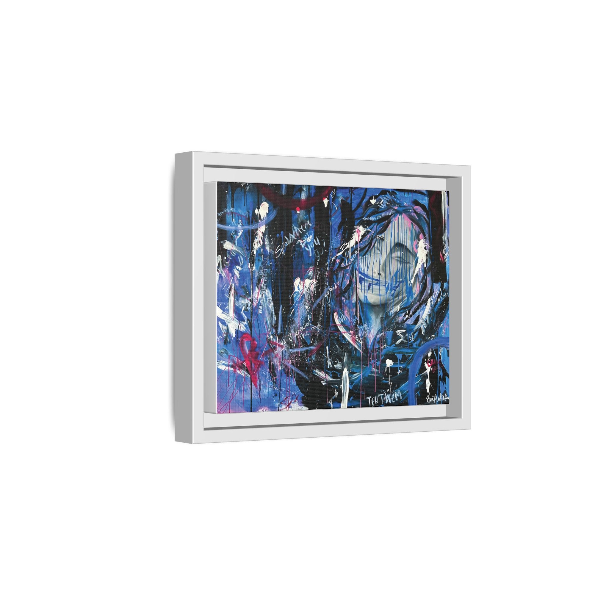 "Speak" — Abstract Canvas Wall Art, Framed Print