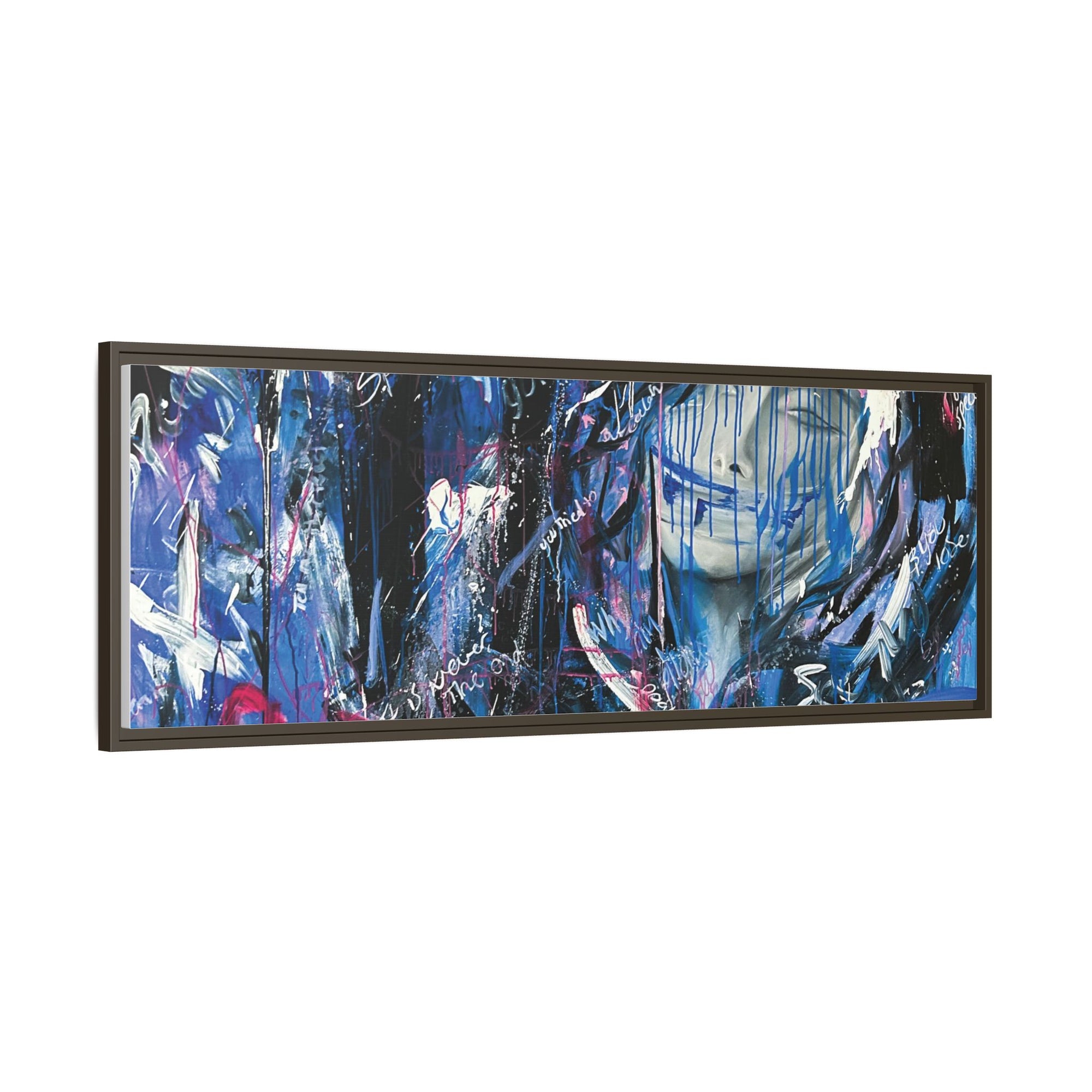 "Speak" — Abstract Canvas Wall Art, Framed Print