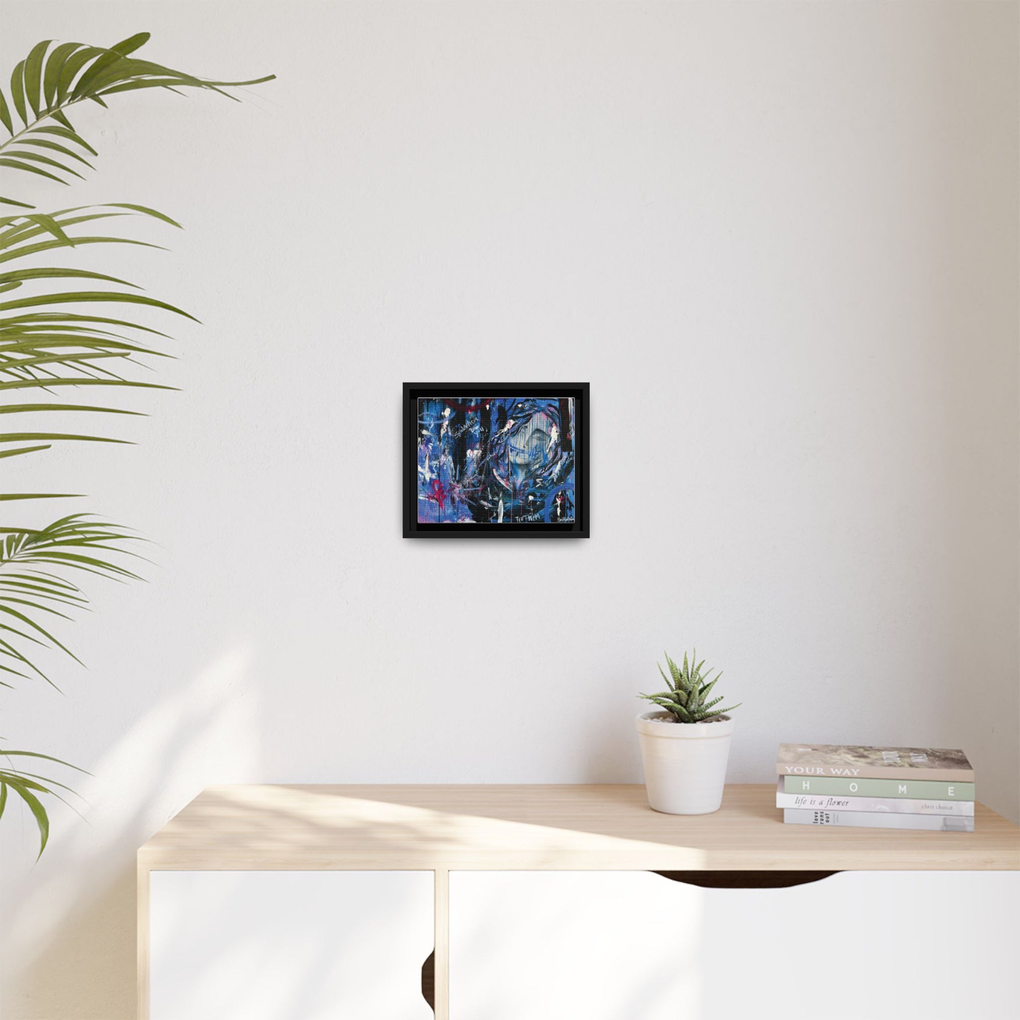 "Speak" — Abstract Canvas Wall Art, Framed Print