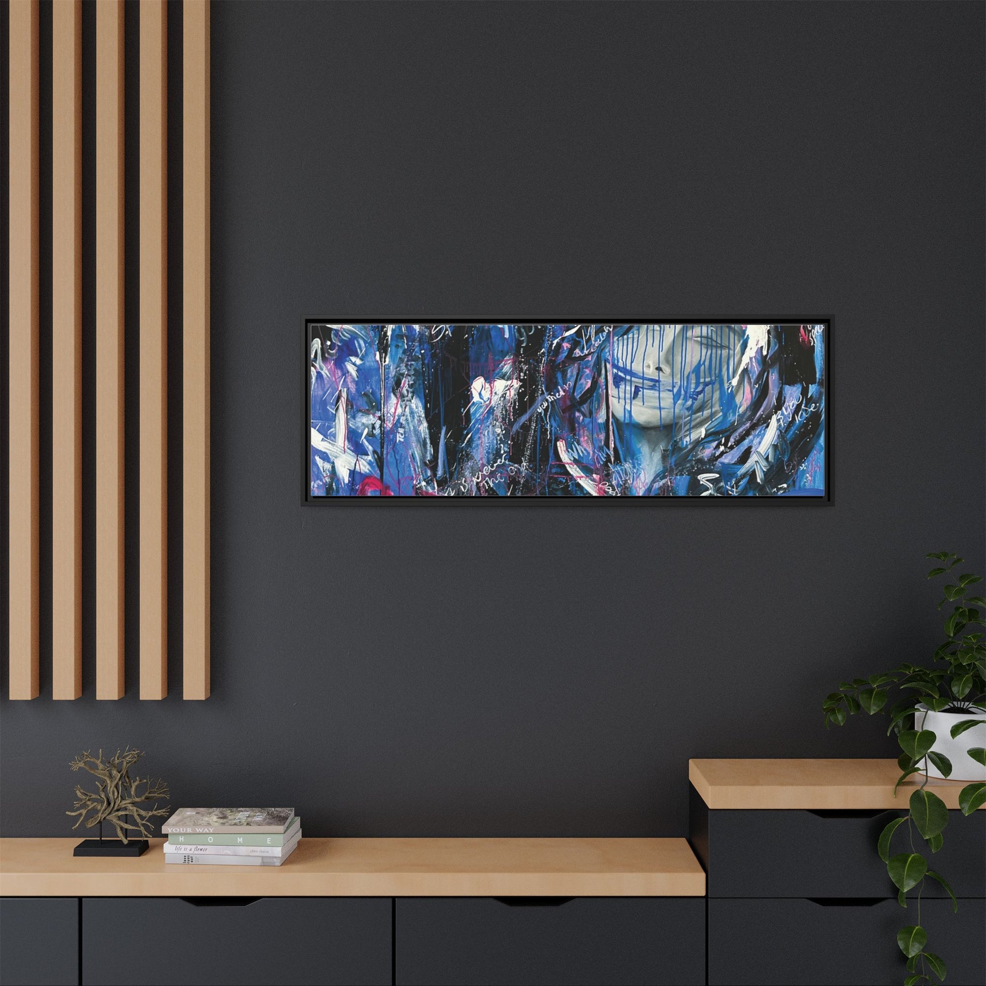 "Speak" — Abstract Canvas Wall Art, Framed Print