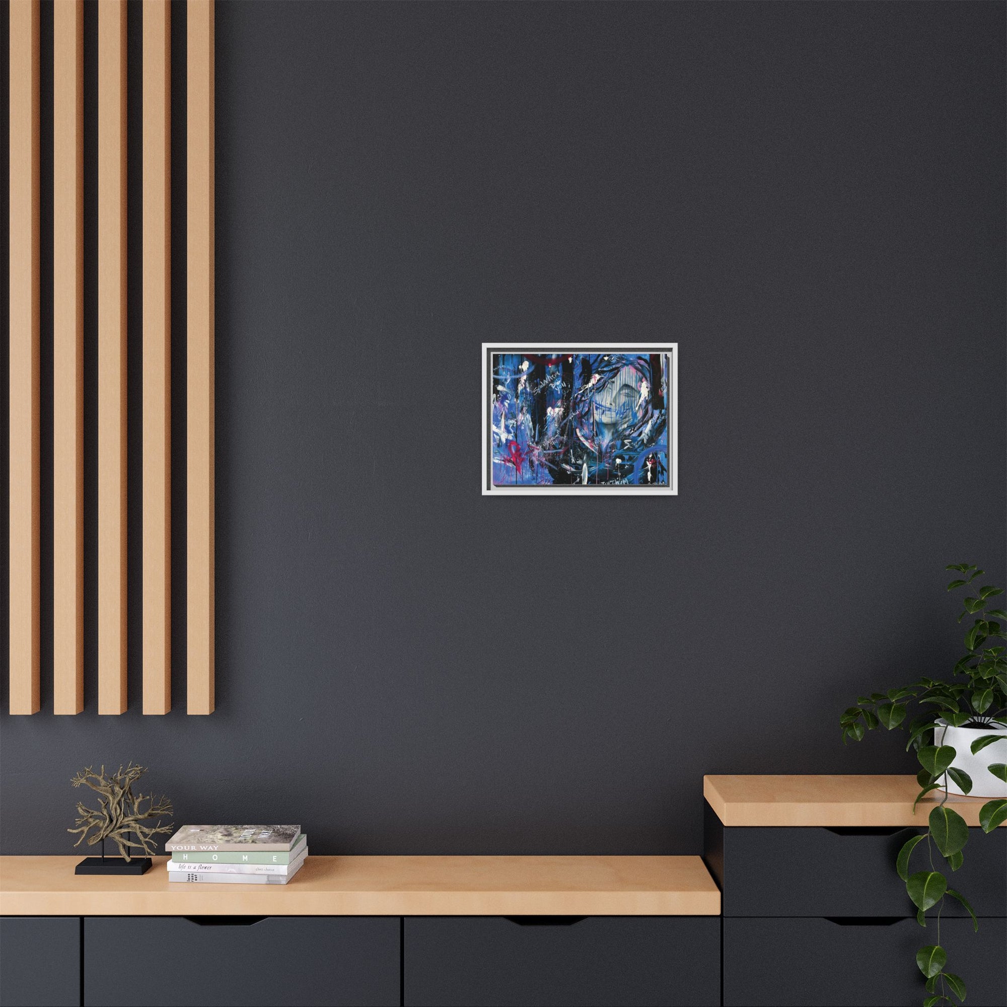"Speak" — Abstract Canvas Wall Art, Framed Print