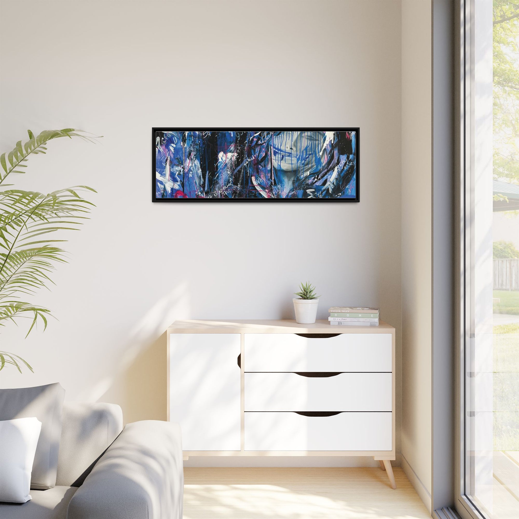 "Speak" — Abstract Canvas Wall Art, Framed Print