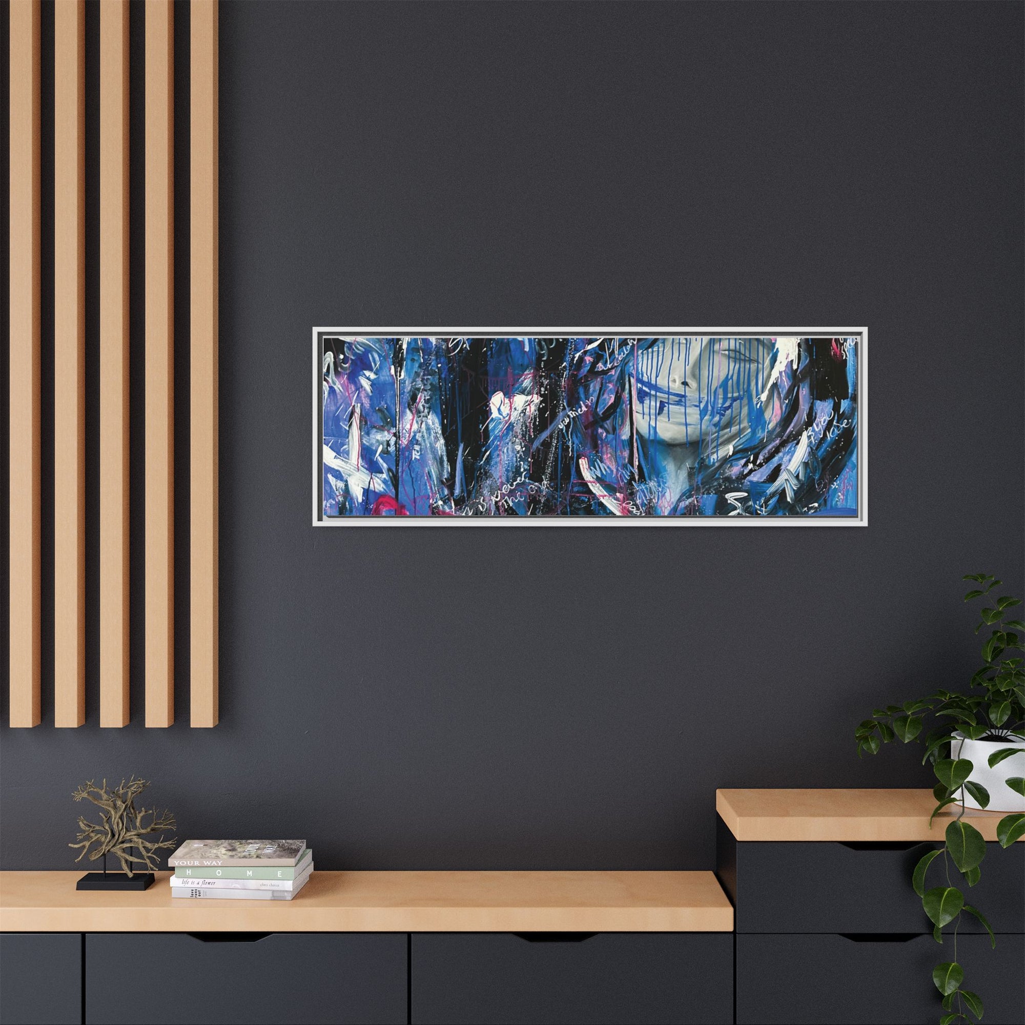 "Speak" — Abstract Canvas Wall Art, Framed Print