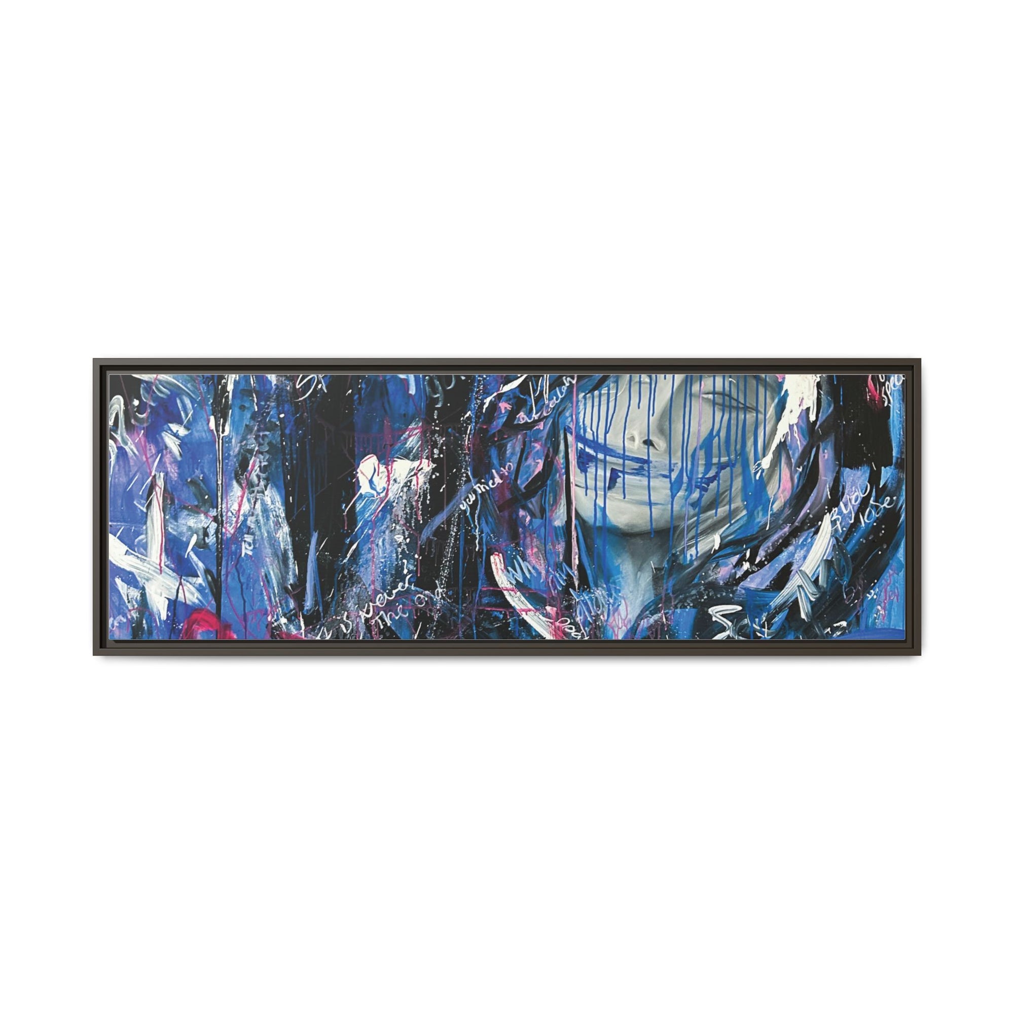"Speak" — Abstract Canvas Wall Art, Framed Print