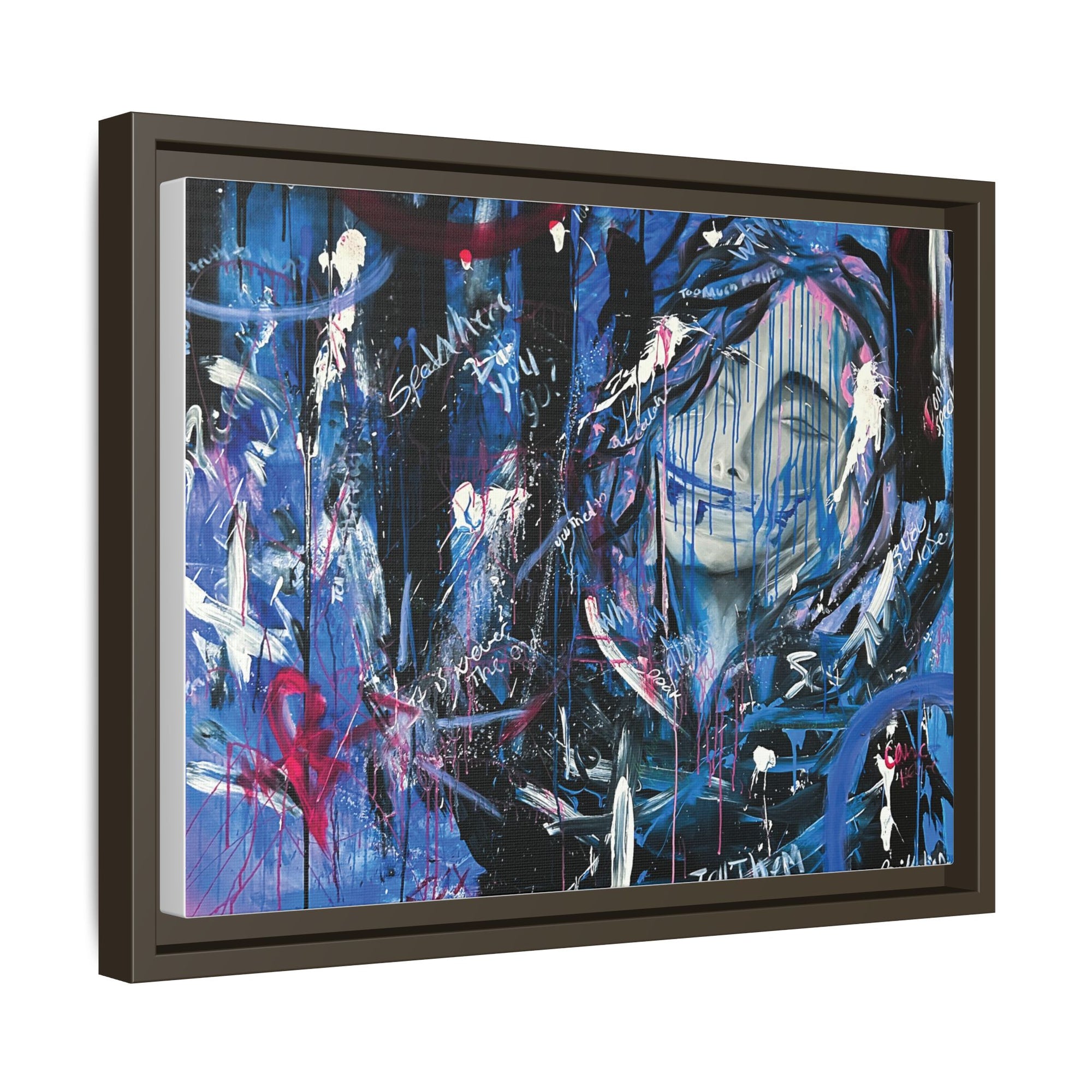 "Speak" — Abstract Canvas Wall Art, Framed Print