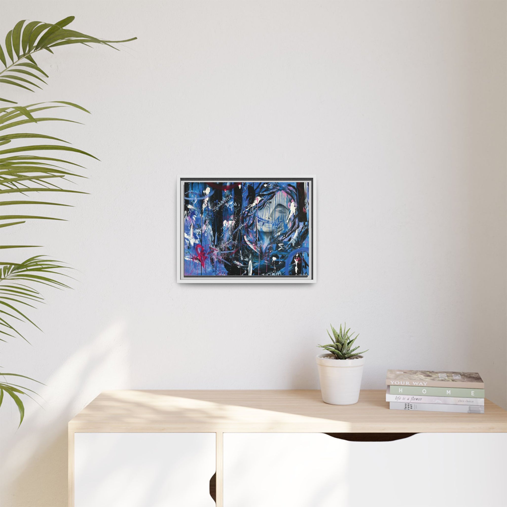 "Speak" — Abstract Canvas Wall Art, Framed Print