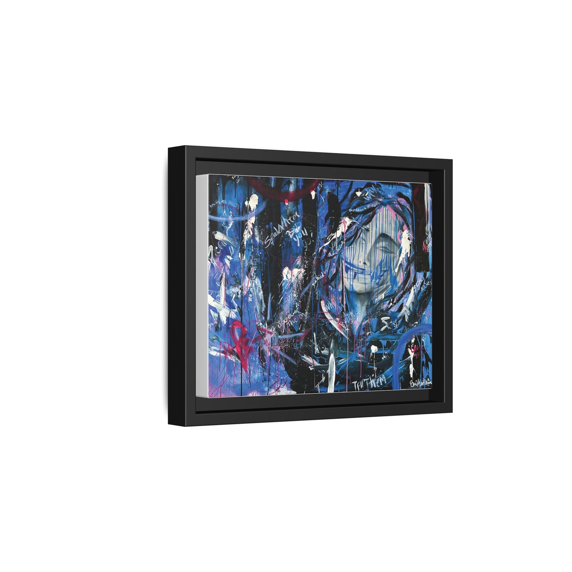 "Speak" — Abstract Canvas Wall Art, Framed Print