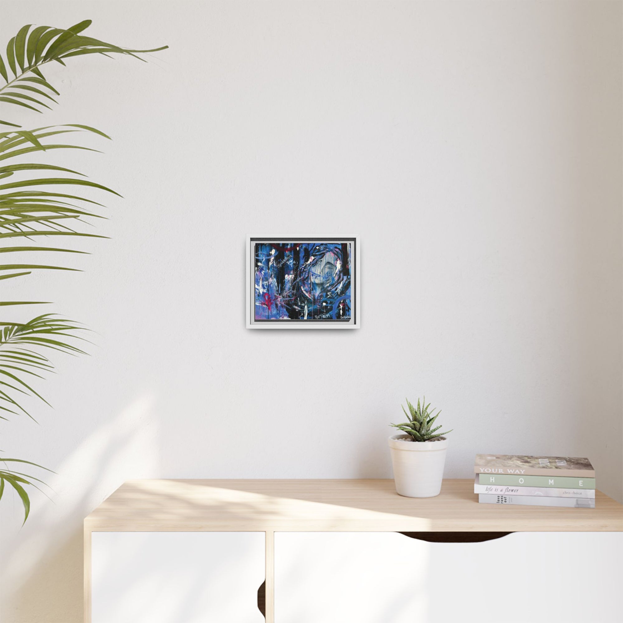 "Speak" — Abstract Canvas Wall Art, Framed Print
